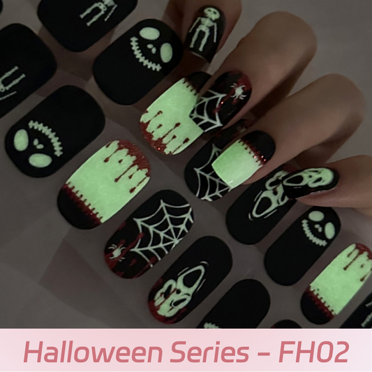 Cloma Semi Cured UV Nail Strips Halloween Series FH02