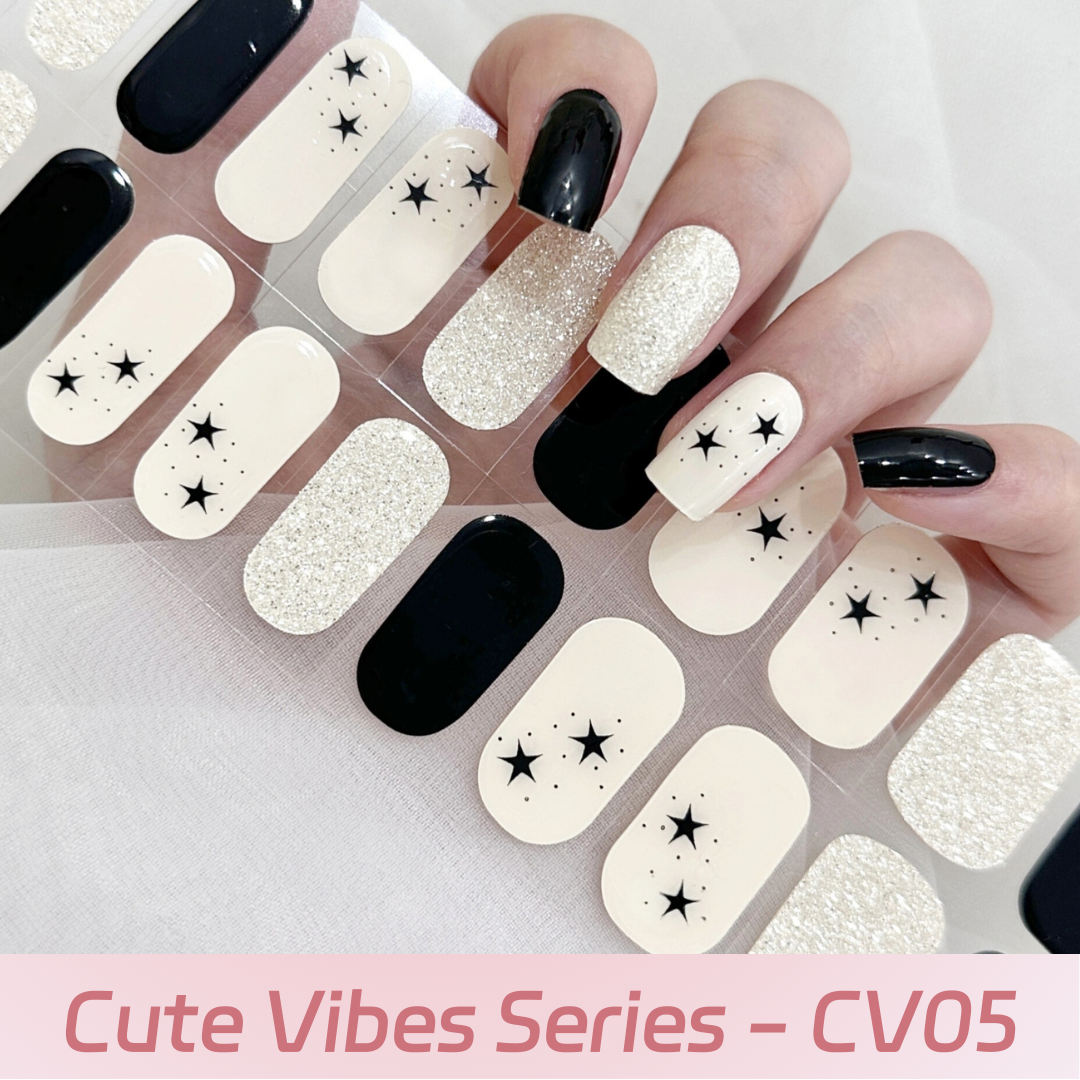 Cloma Semi Cured UV Nail Strips Cute Vibes Series CV05