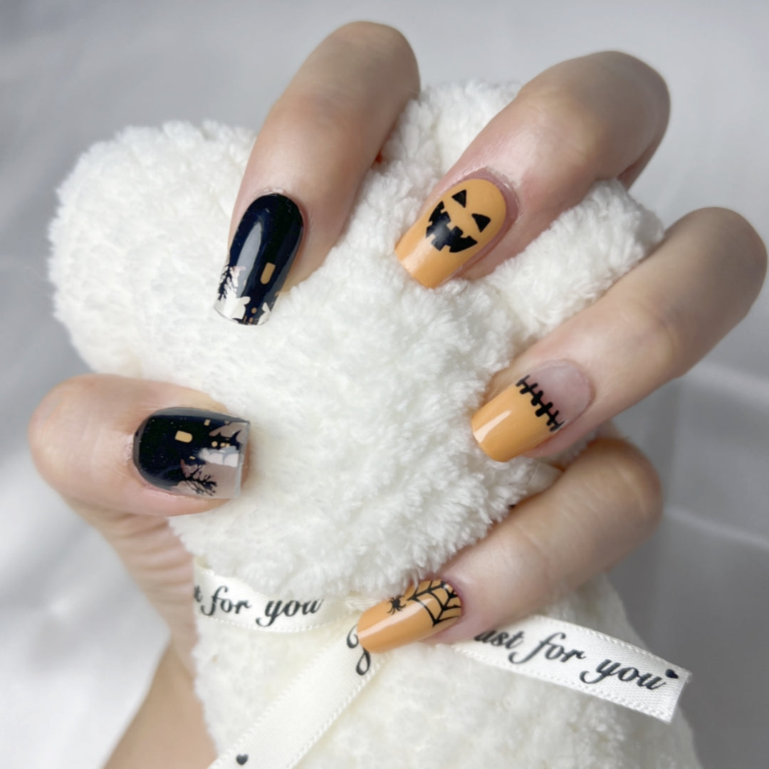 Cloma Semi Cured UV Nail Strips Halloween Series F01