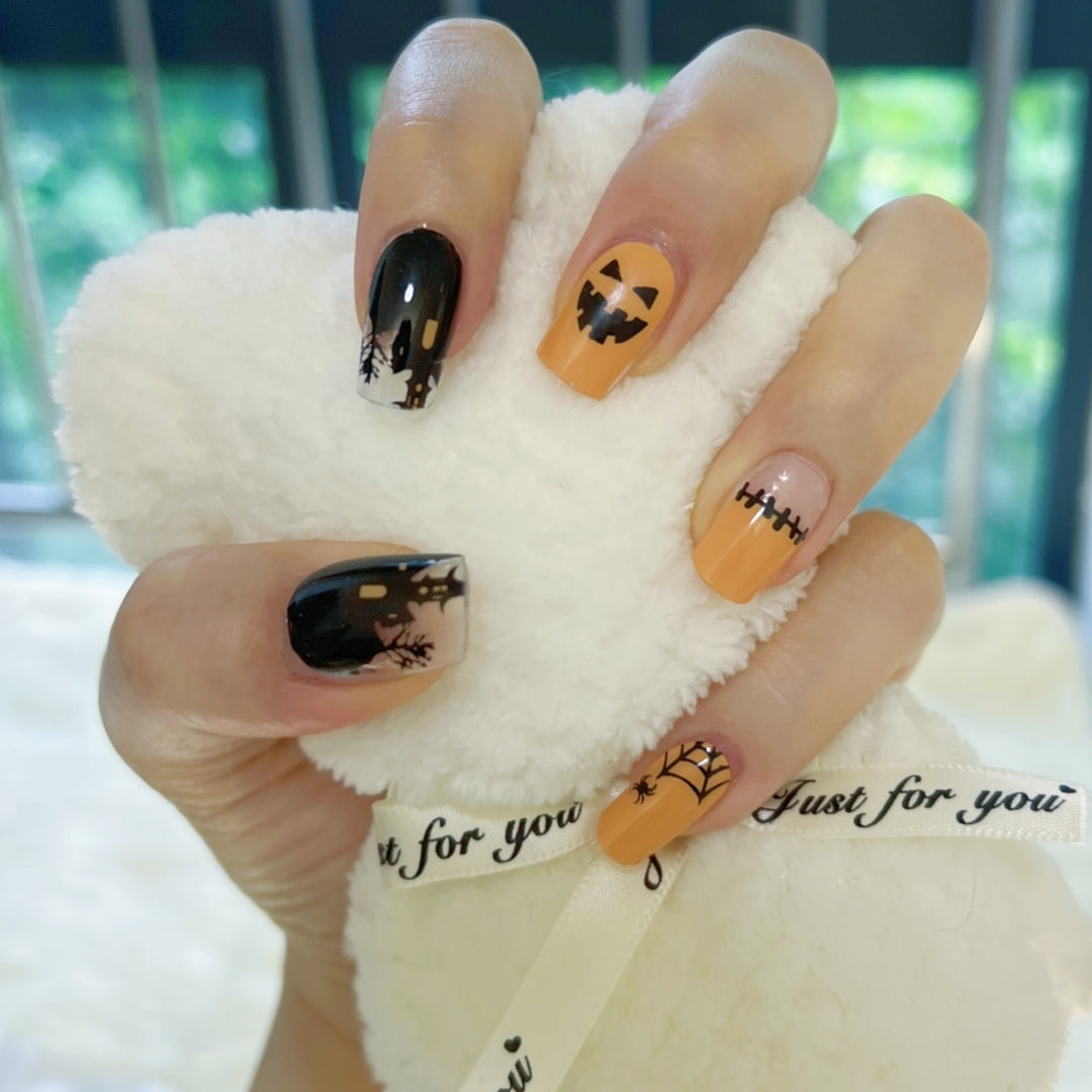 Cloma Semi Cured UV Nail Strips Halloween Series F01