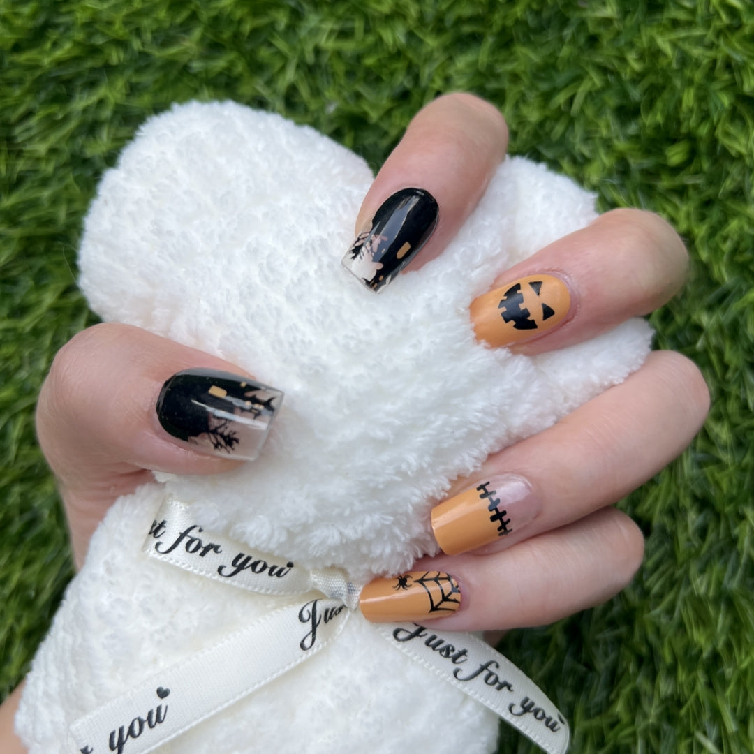 Cloma Semi Cured UV Nail Strips Halloween Series F01