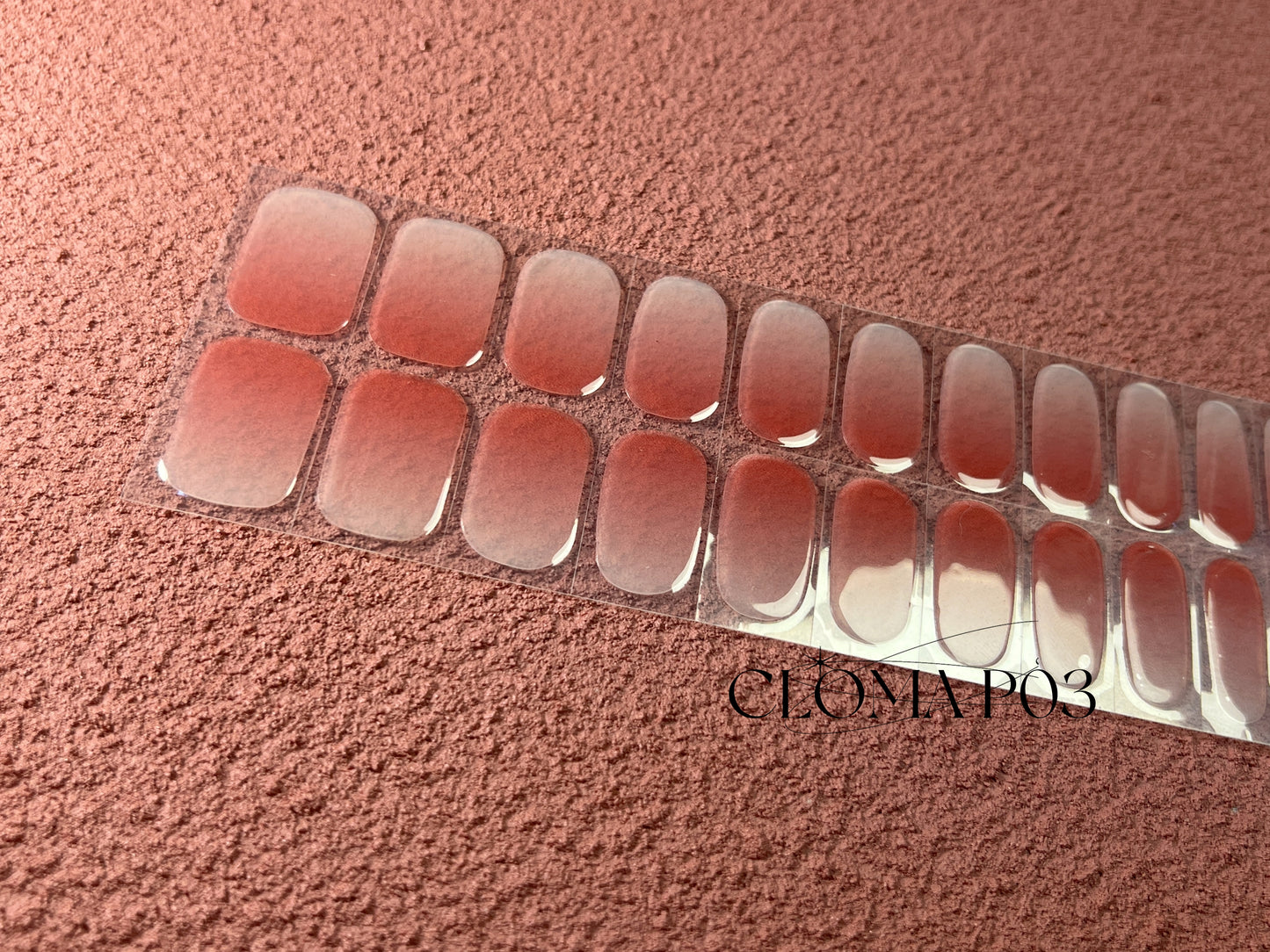 Cloma Semi Cured UV Nail Strips Pink Series P03