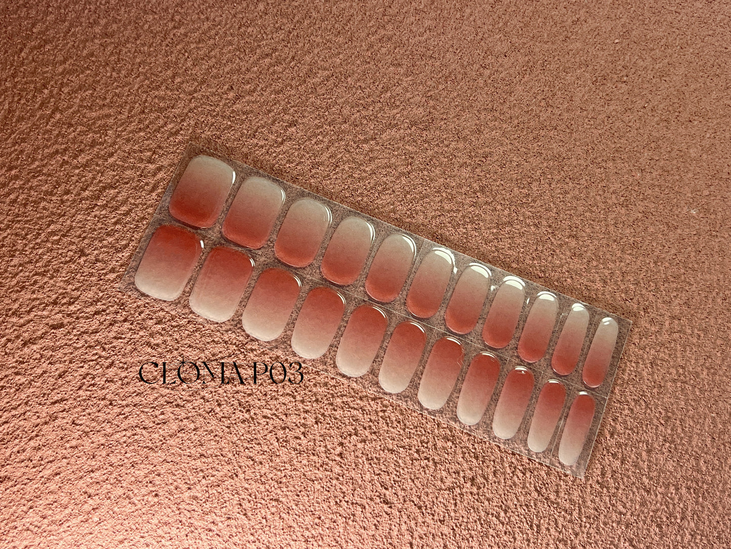 Cloma Semi Cured UV Nail Strips Pink Series P03